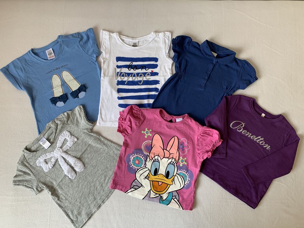 PAKA ubranek BENETTON ZARA H&M body bluzeczka 80 cm j. NOWE 9-12 m