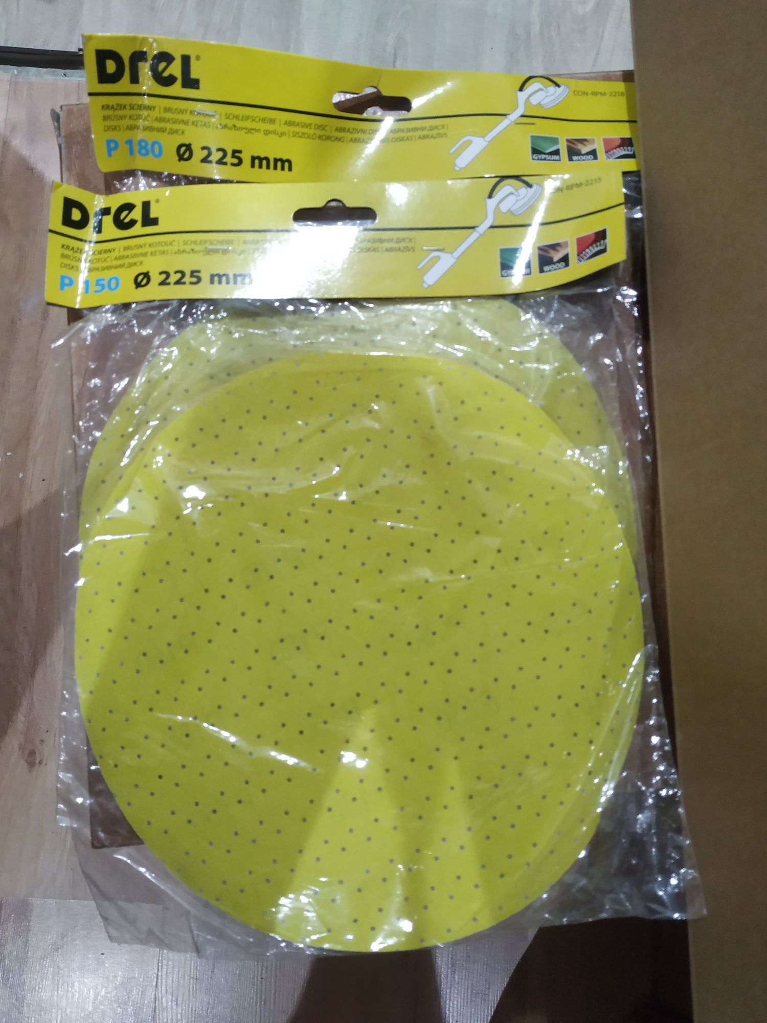 Krążki ścierne Drel p150 i p180