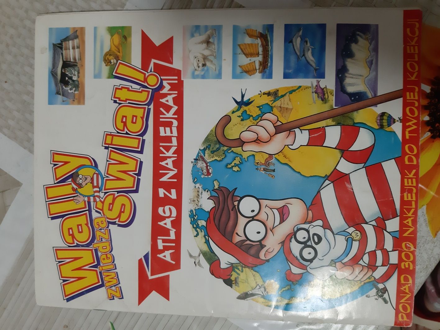 Wally atlas dla dzieci z naklejkami 1998 rok