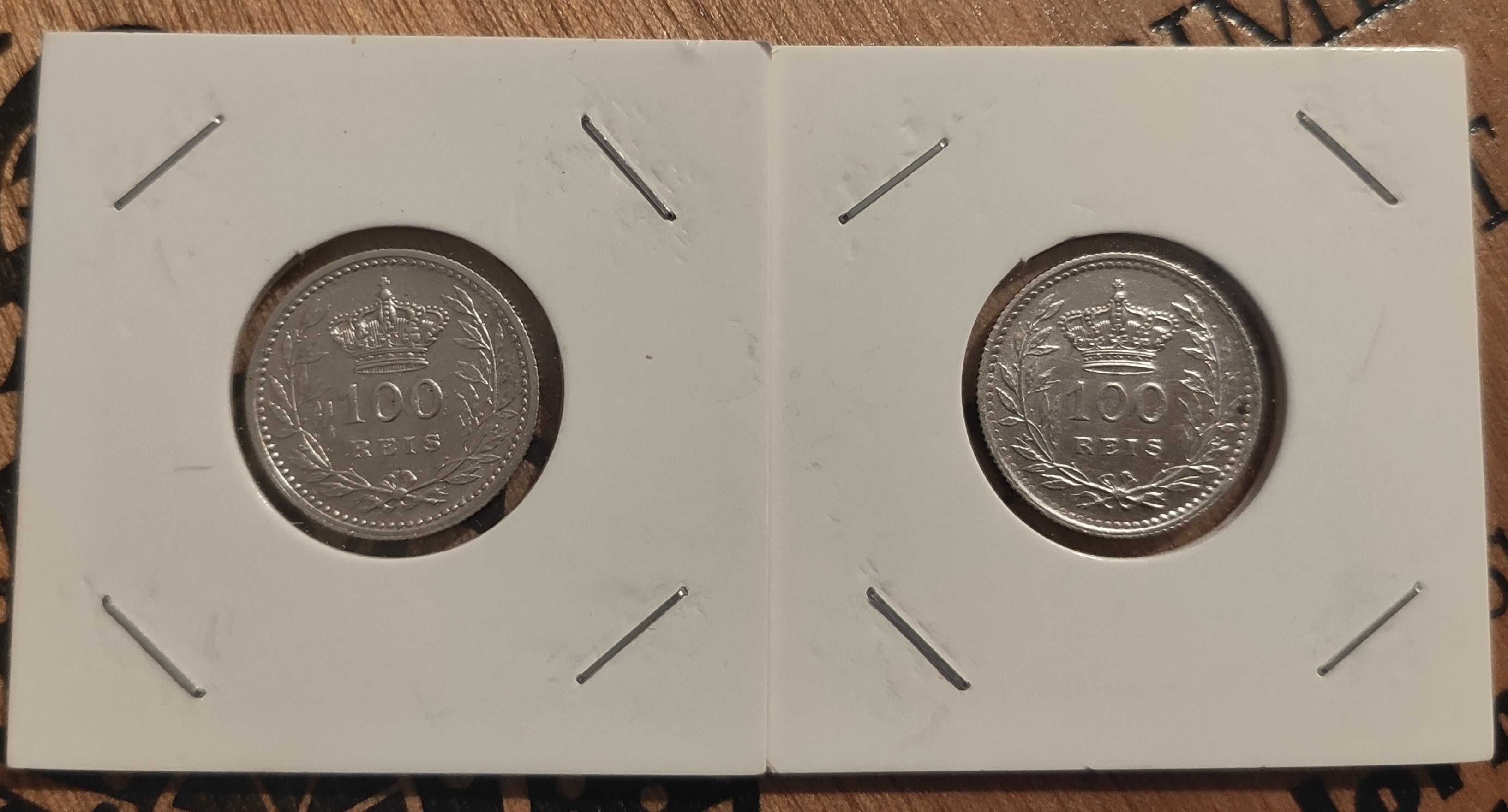 2 Moedas de 100 Reis de 1910 + 1910