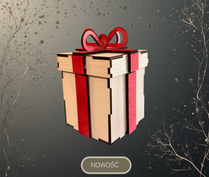 Drewniane pudełko PREZENT !