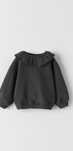 Zara bluza 104 szara grafit kołnierzyk