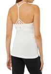 Sweaty Betty top sportowy na ramiączkach kremowy rozm. L