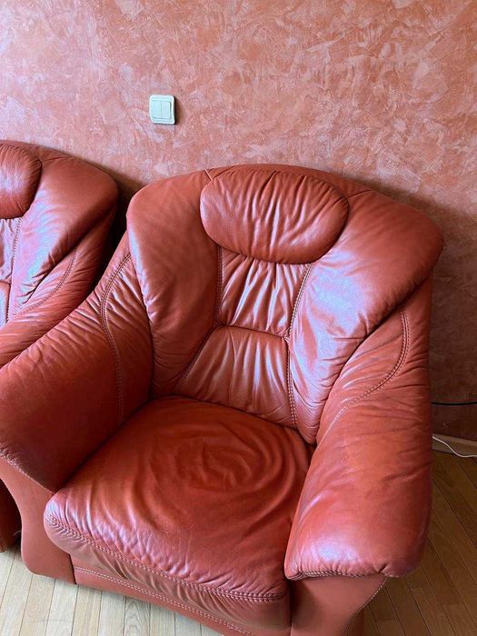 диван кутовий шкіряний з кріслом. Виробництво Німеччина. бренд Himolla