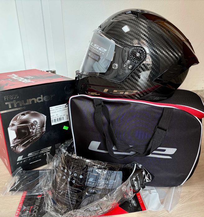 Capacete LS2 Thunder Carbon NOVO (30% Desconto) EXTRAS. Tam M-L-XL