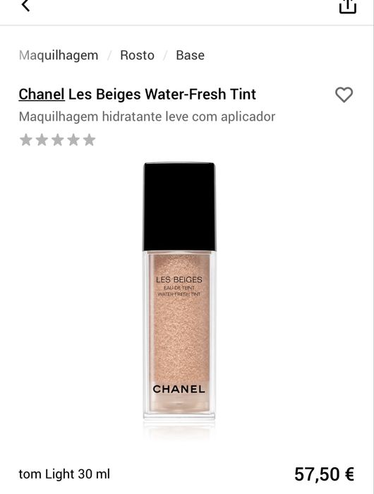 CHANEL les beiges eau de teint Light