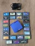 Nowe gry Gameboy Advance SP niebieski Blue 23 gry ładowarka