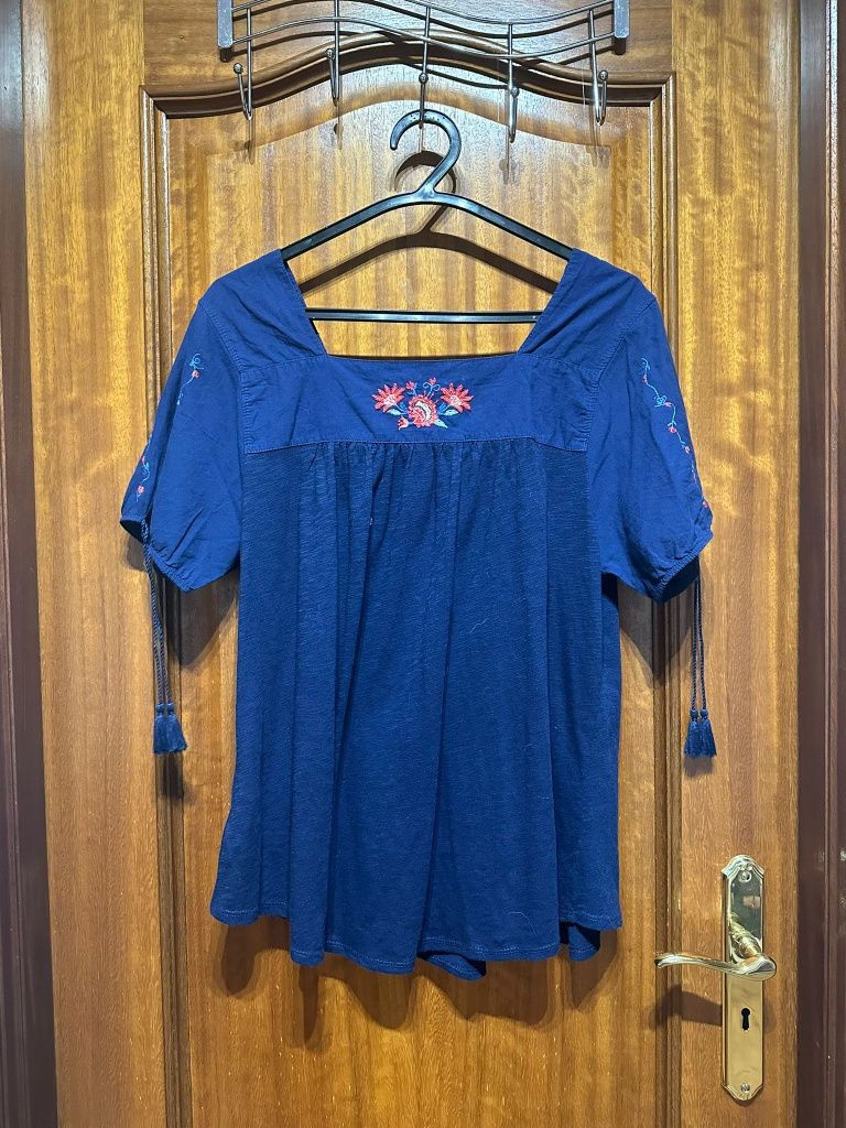 Blusa Algodão Azul