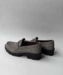 Børn skorzane zamszowe damskie loafersy nowe 7M 23,5cm