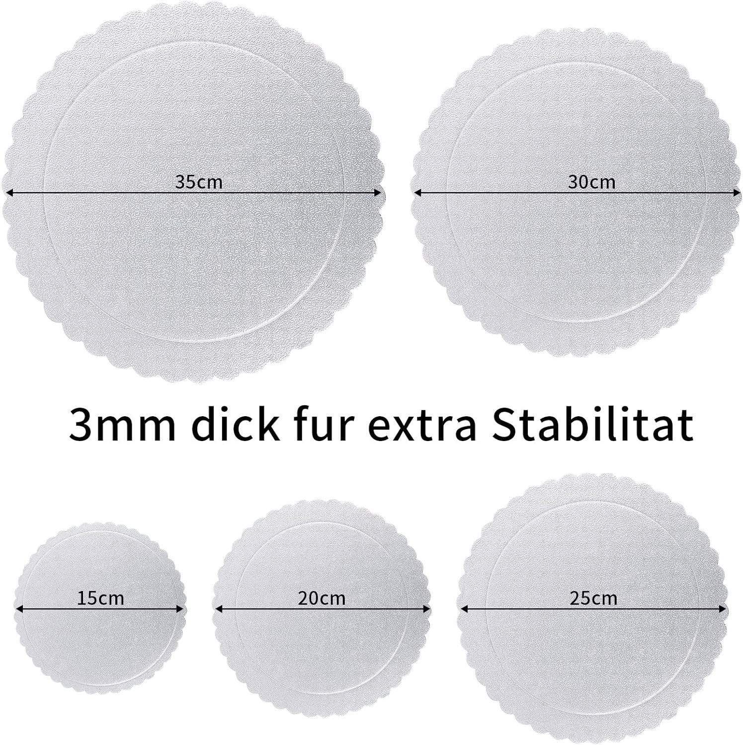 podkładka papierowa pod tort ciasto srebrna 5 szt