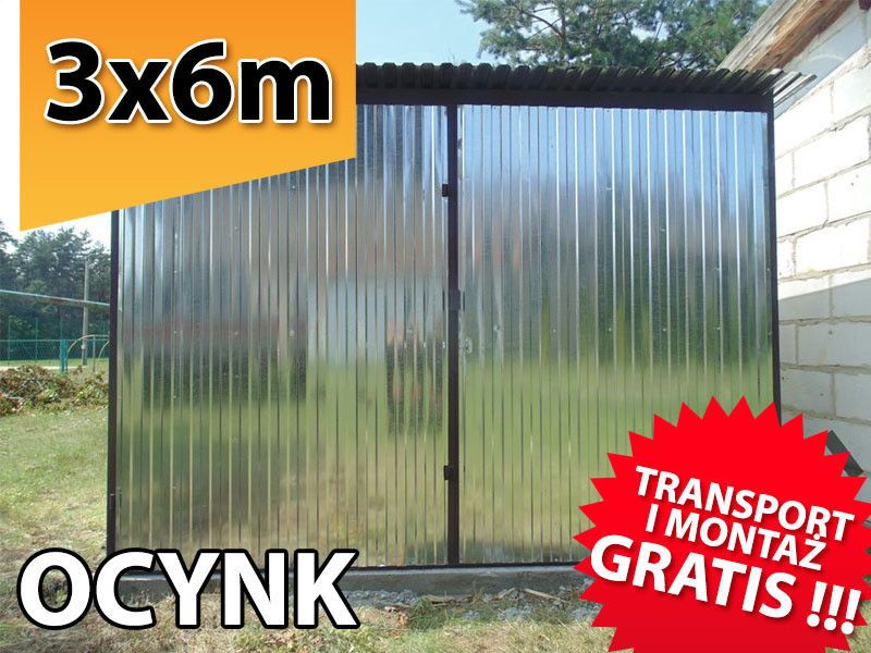 Garaż blaszany tanie garaże blaszak 3x6 Transport i Montaż GRATIS