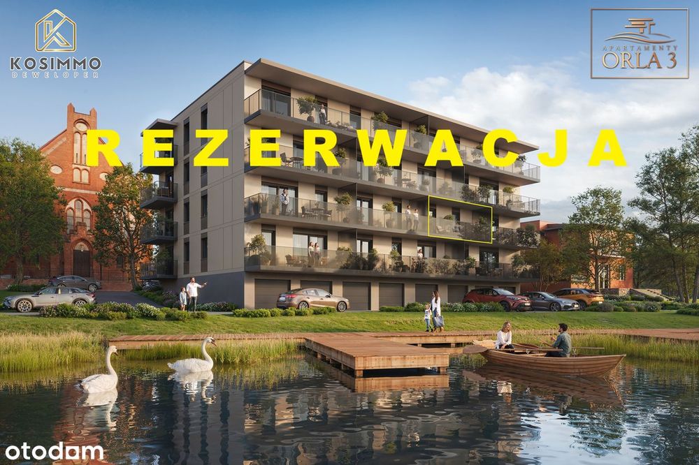 M08 APARTAMENTY Orla 3, Piętro, 44m2, 2 pok, Centrum, Widok na jezioro