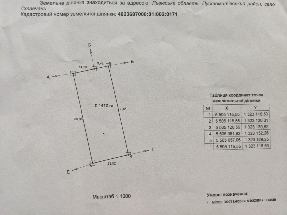 Земельна ділянка с.Ставчани