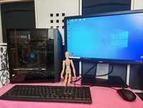 Zestaw do gier Intel i7-6700, 16GB DDR4 RX570 4GB 256SSD Monitor DELL