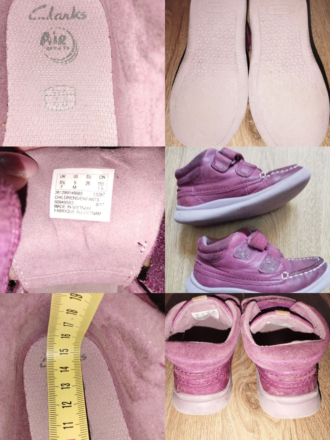 Туфлі 16 см F&F Clarks розмір 26 туфли туфельки мешти