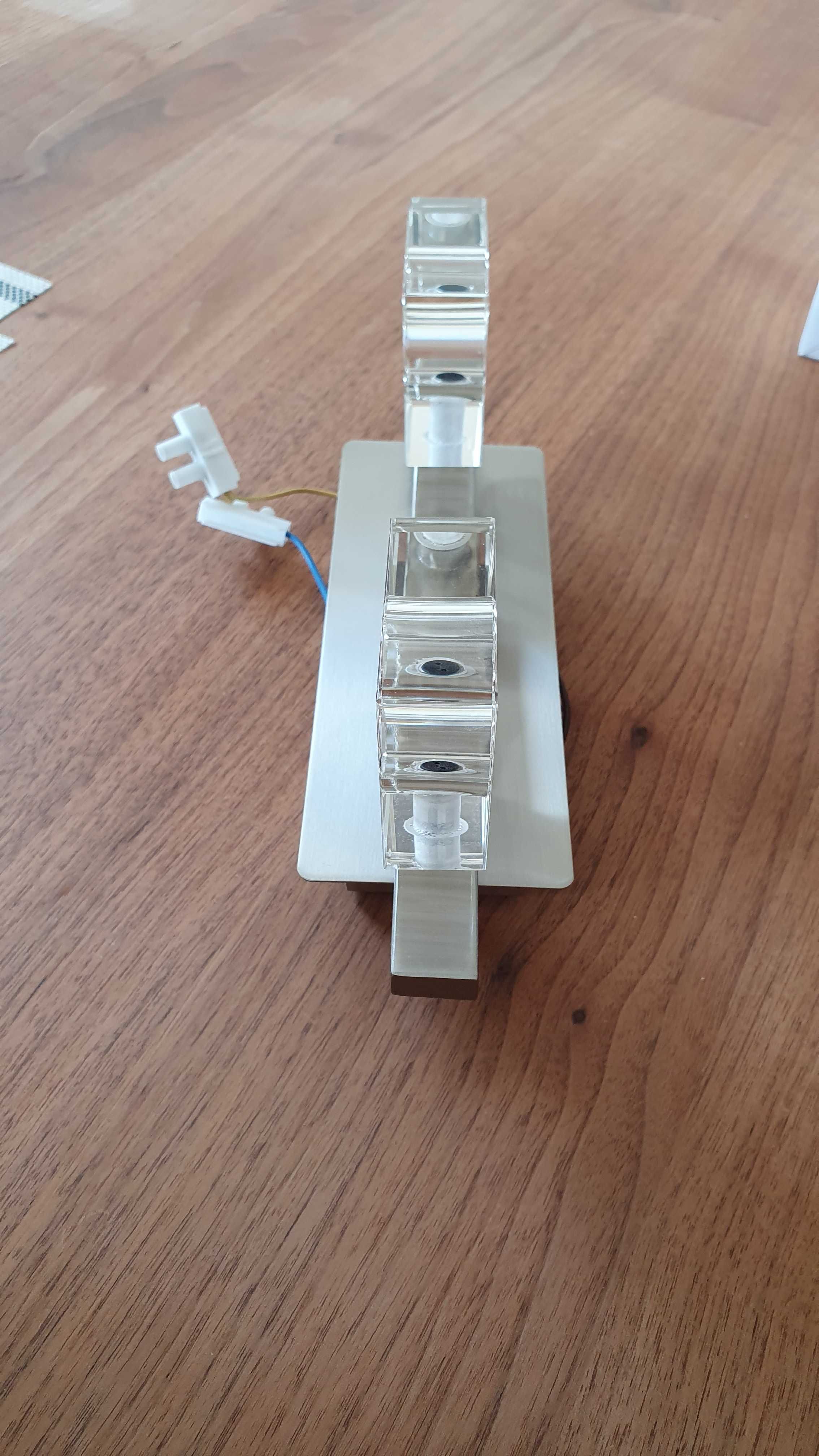 Dwa kinkiety listwa stal inox halogen lampa