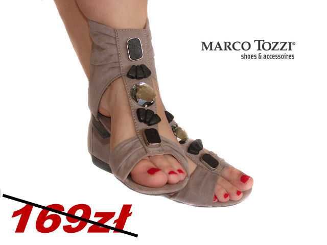 Sandały damskie beżowe MARCO TOZZI 28102 r. 38