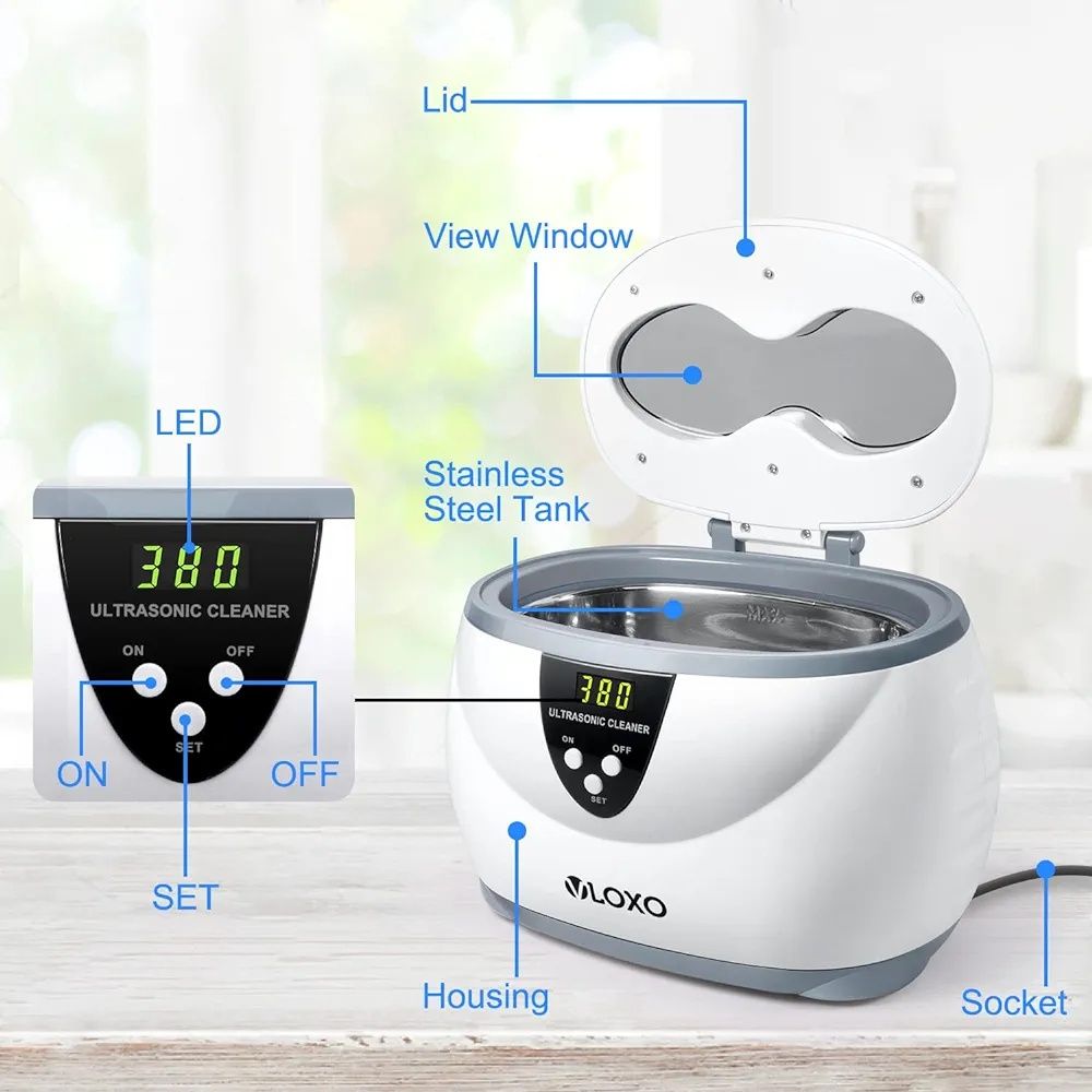 Vloxo cd-3800a myjka ultradźwiękowa 600ml