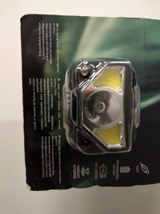 Czołówka latarka czołowa akumulatorowa USB LED 170lm