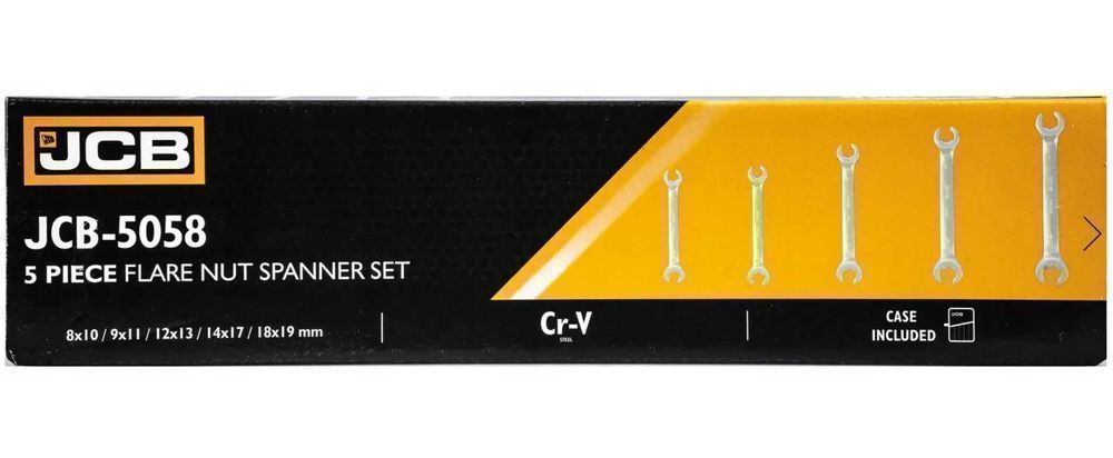 Набір розрізних ключів в чохлі JCB Tools JCB-5058P Ключи разрезные