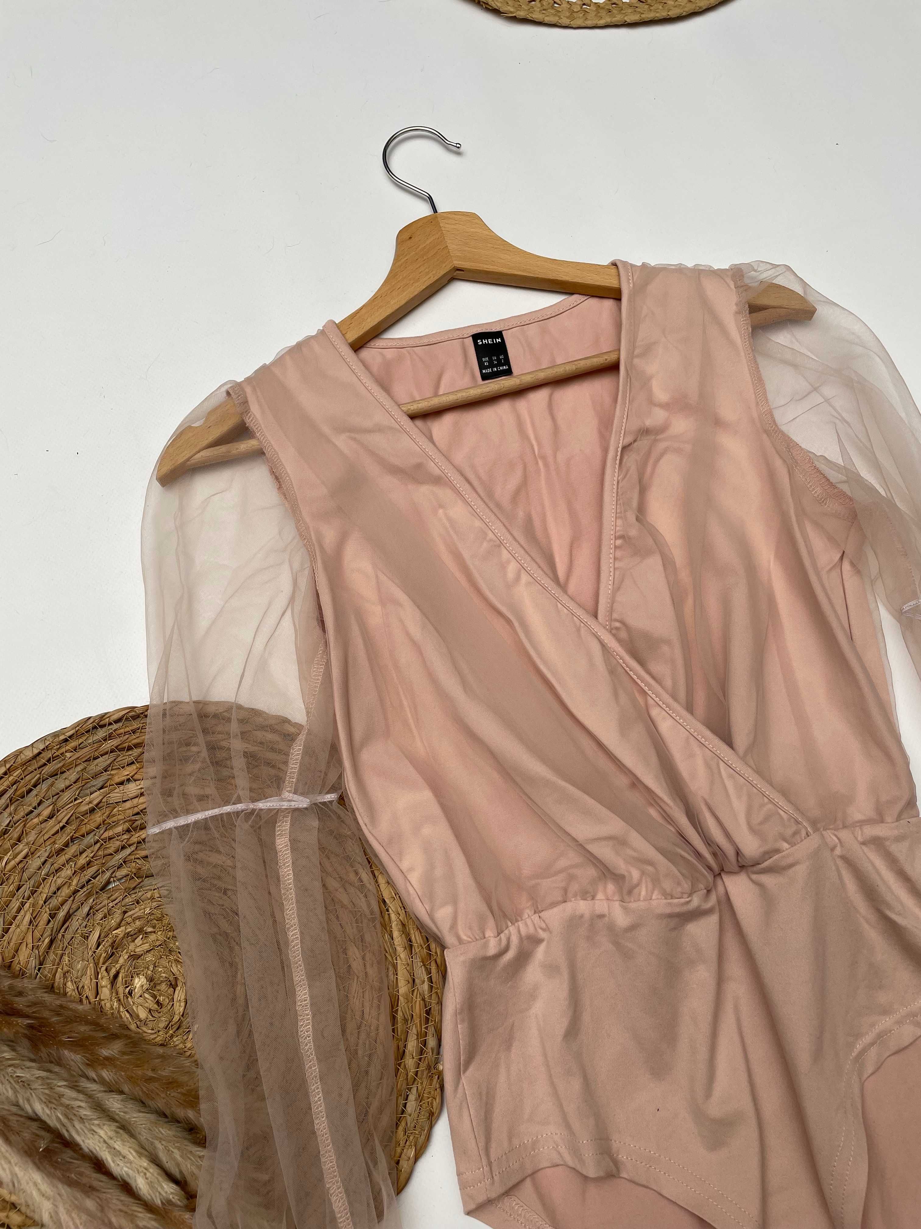 Nowe damskie różowe body Shein XS(34)