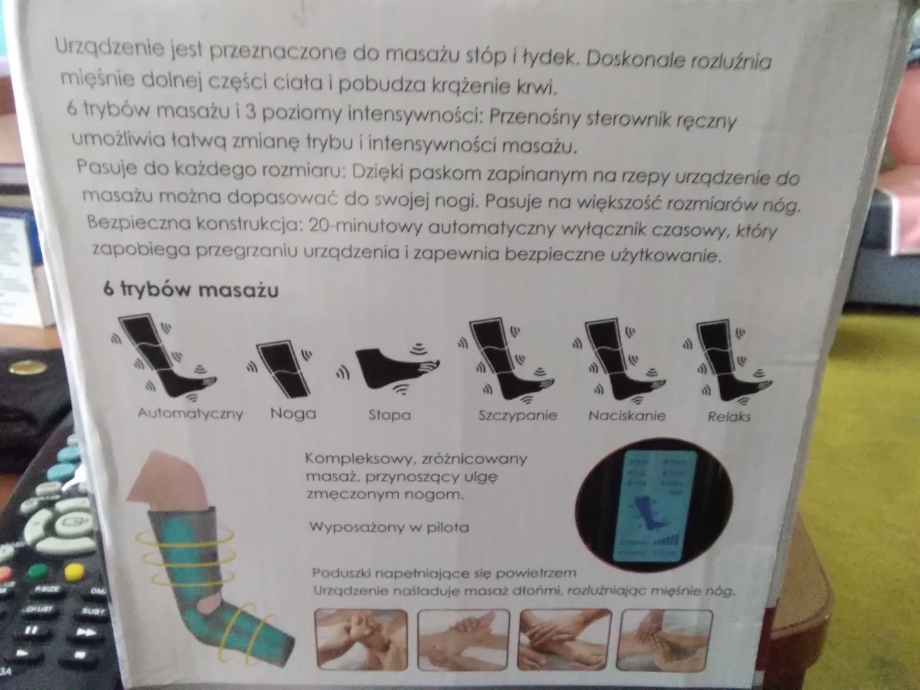 I-asist urządzenie do masażu kompresyjnego nóg.