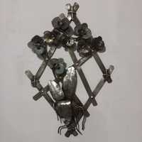 Настінне пано Орхідея з металу ручної роботи