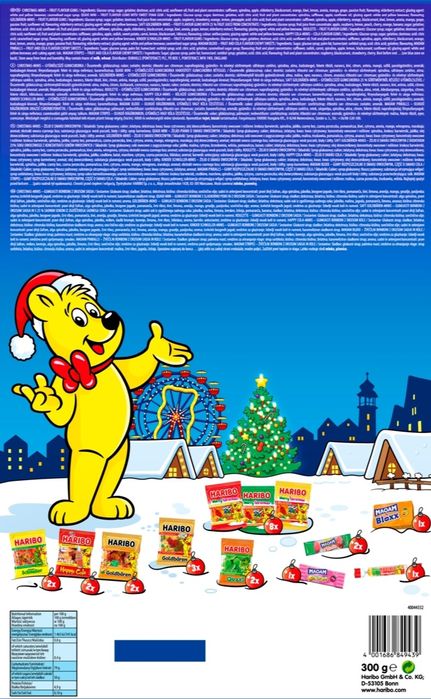Kalendarz adwentowy Haribo 24 okienka ze słodyczami