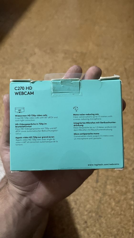 Webcam HD c270 logitech nova  nunca usada