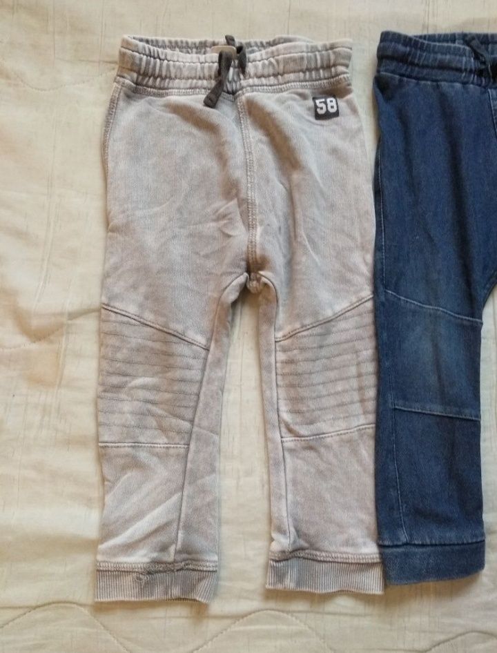 Joggersy H&M komplet 5 sztuk 86 spodnie dresowe zestaw