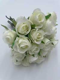Bukiet Róż 22 sztuk - Białe Ozdoba Dekoracja Dom Mieszkanie Do Wazonu
