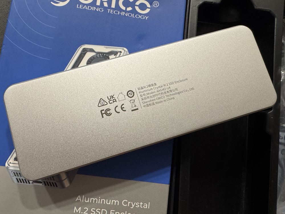 Caixa externa SSD M.2 Nvme Thunderbolt 4 (Orico-AAGM2-U4-SV-BP)