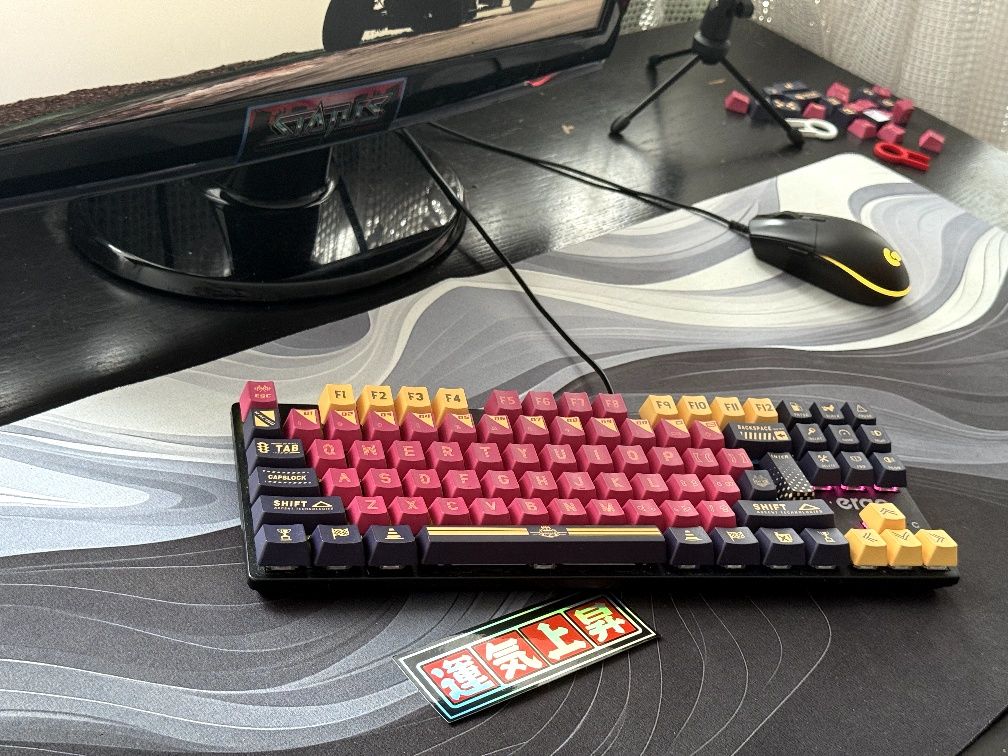Keycapy | Racing Style | Czerwono-Żółte | Nowe + Naklejka gratis