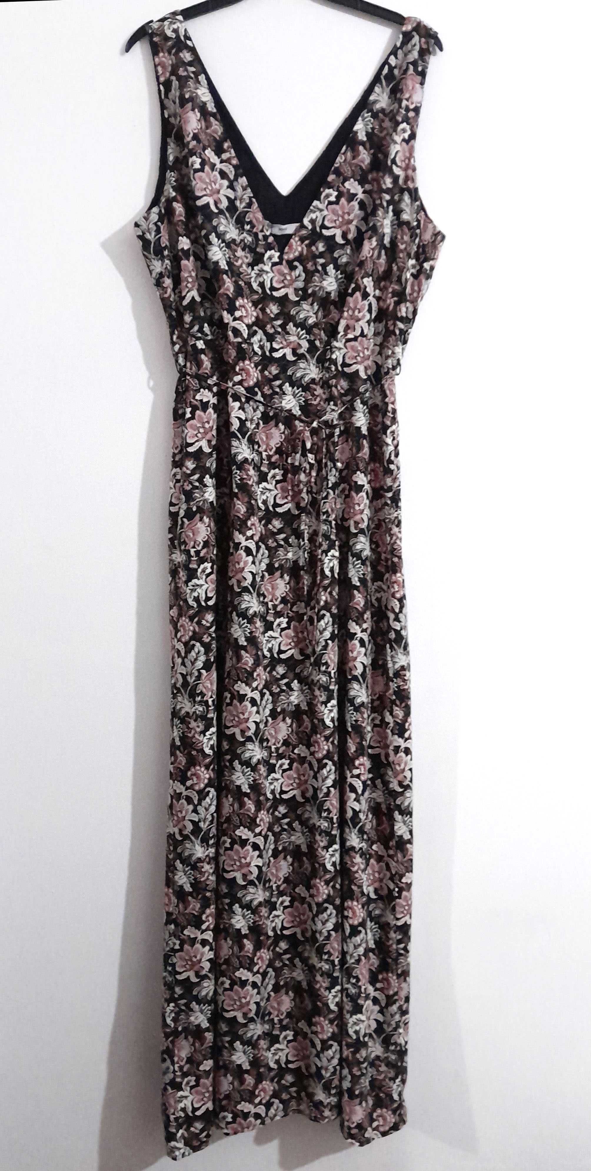 Vestido comprido padrão floral da Mango T: L Novo c/etiqueta