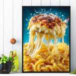 plakat reklamowy makaron spaghetti z mięsem i serem do restauracji