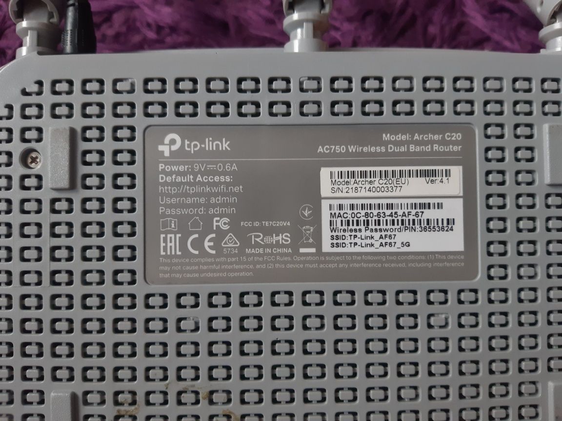 router TP-Link Archer C20 v.4.1