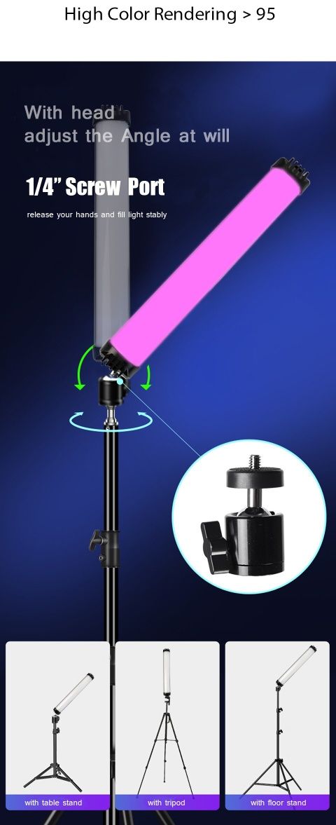 Портативной магнитное освещение для фотосъёмки с RGB подсветкой