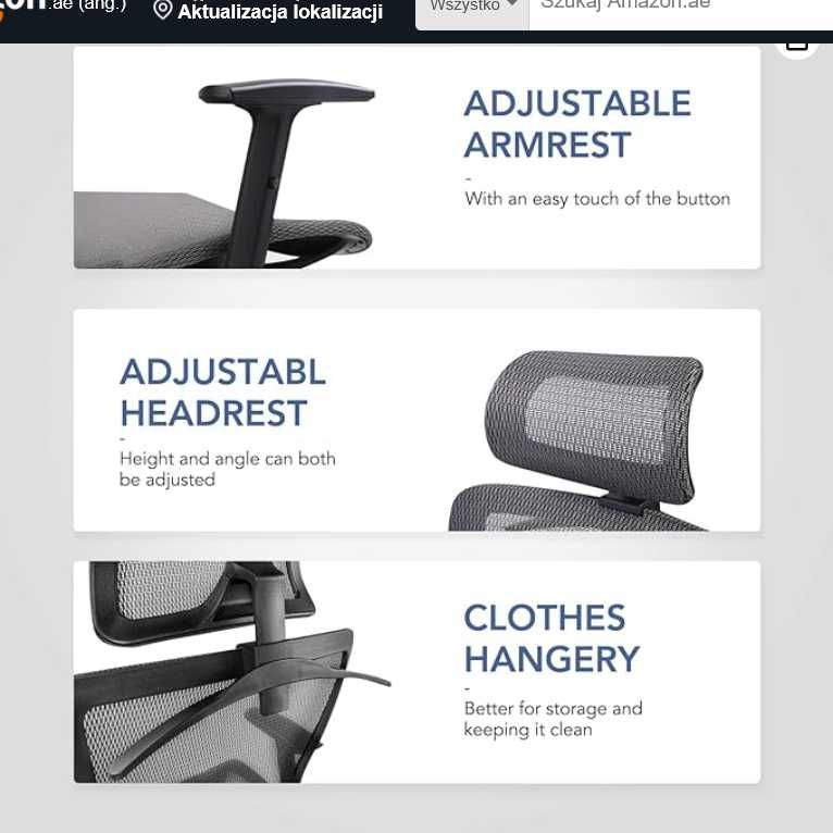 FLEXISPOT OC3B Ergonomiczny Executive  Biuro Krzesło