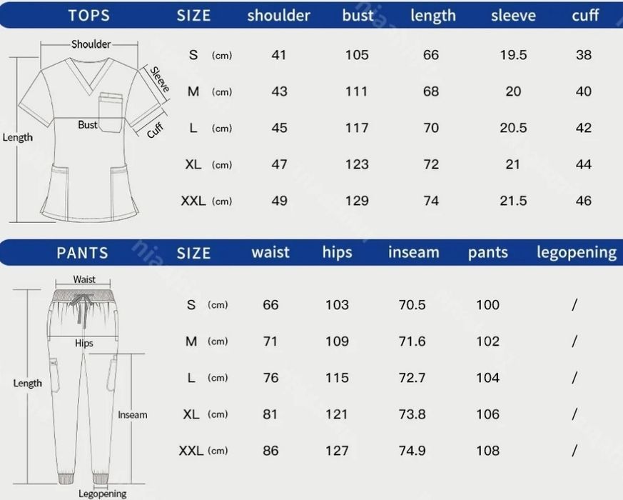 Nowy jasnozielony mundurek medyczny rozmiar S
