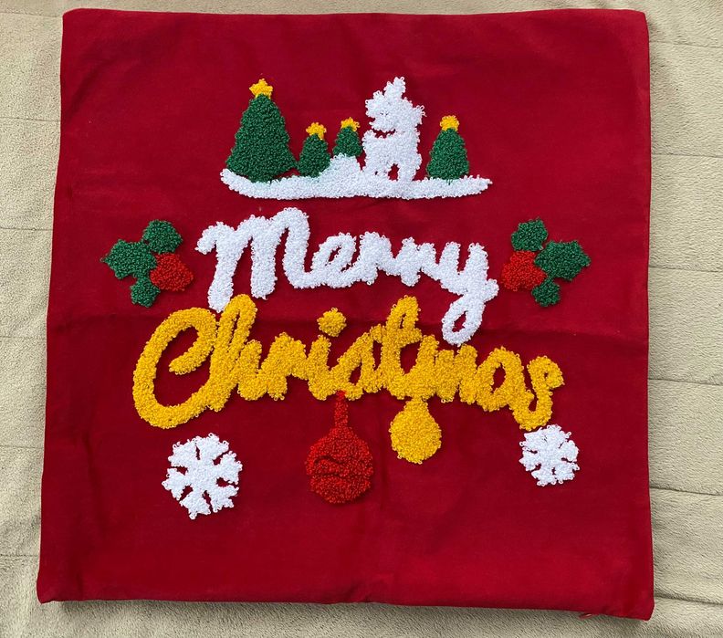 Наволочка декоративна новорічна різдвяна Merry Christmas 45х45см