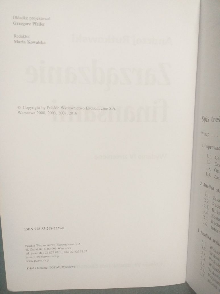 Zarządzanie finansami Andrzej Rutkowski