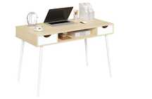 Biurko prostokątny Woltu Desk 120 x 58 x 120 cm dąb naturalny