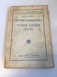 Słowacki - Urywki z pamiętnika i wybór listów 1933