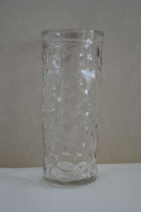 Oryginalny piękny szklany wazon wys 19,5 cm