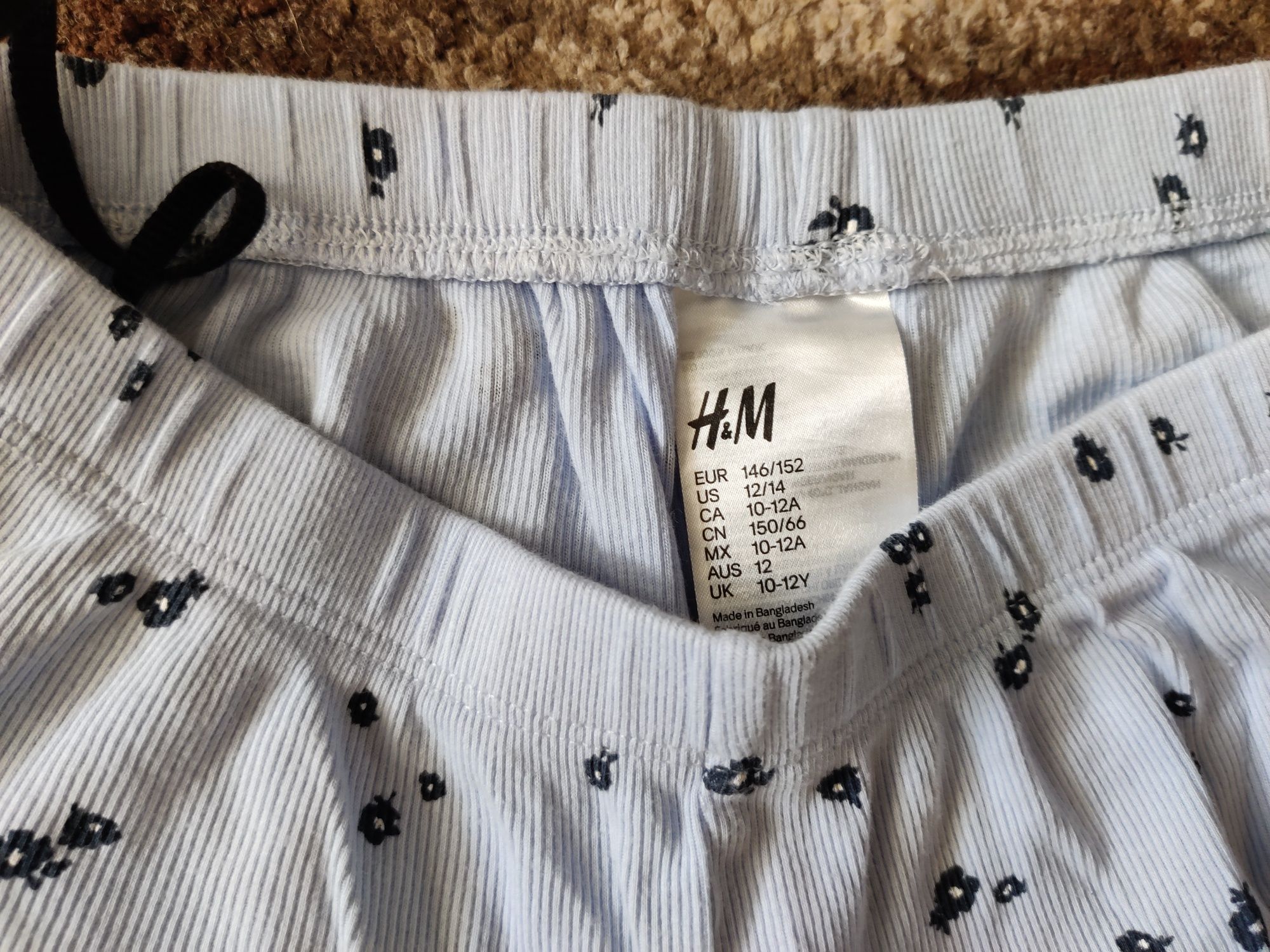Dwie piżamy dwuczęściowe 146/152 H&M + 158/164 zara