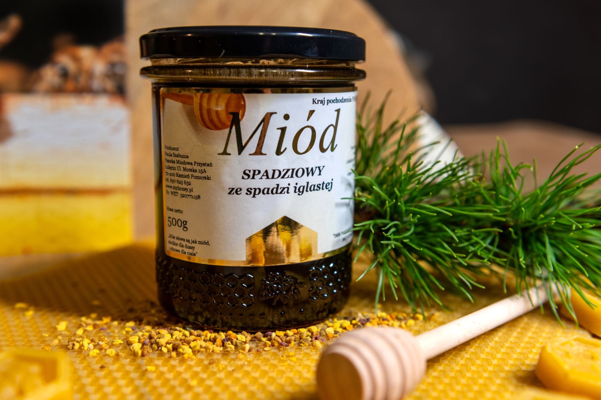 Miód Spadź Iglasta 0,5 kg