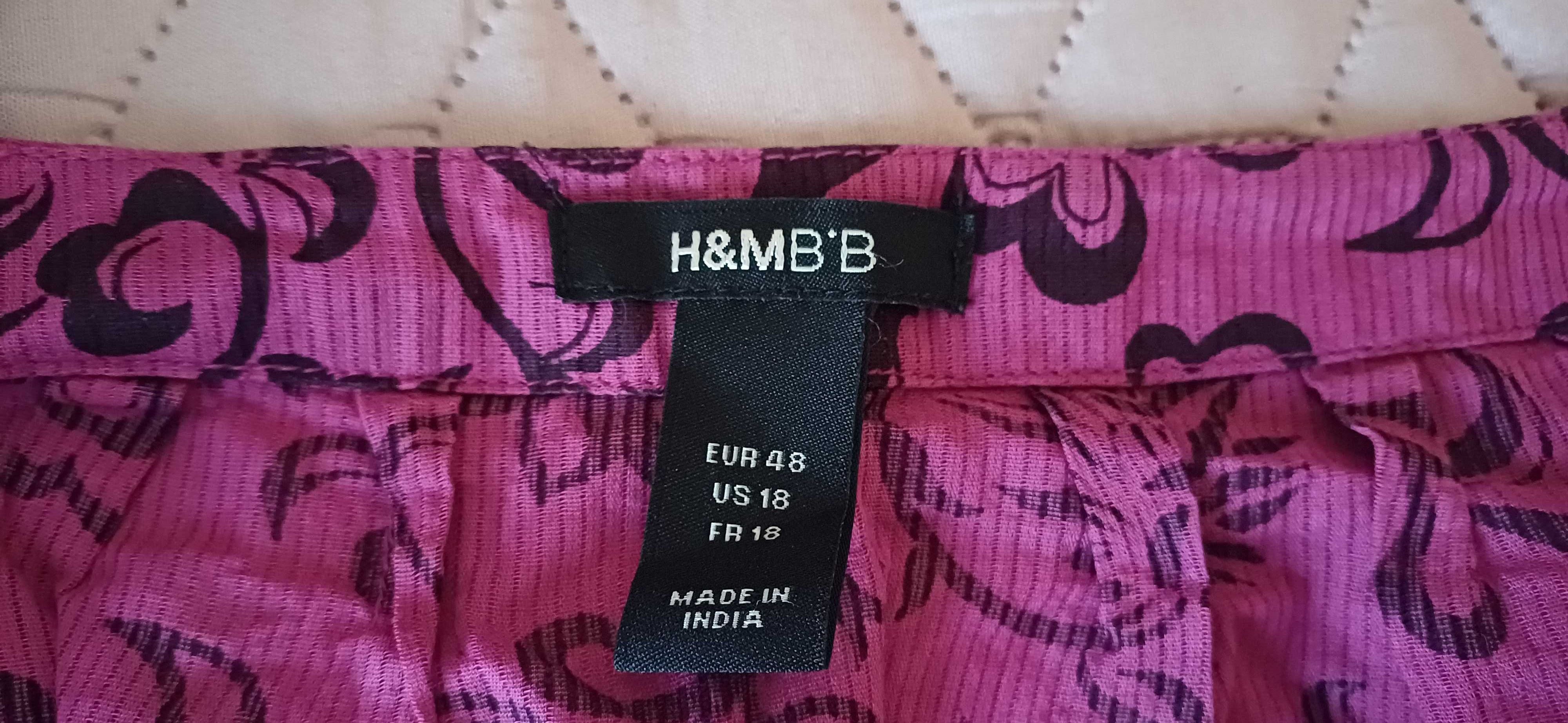 Różowa bawełniana bluzka H&M r. 48