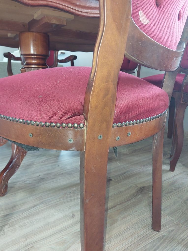 Stół i 6 krzeseł "Ludwik" komplet