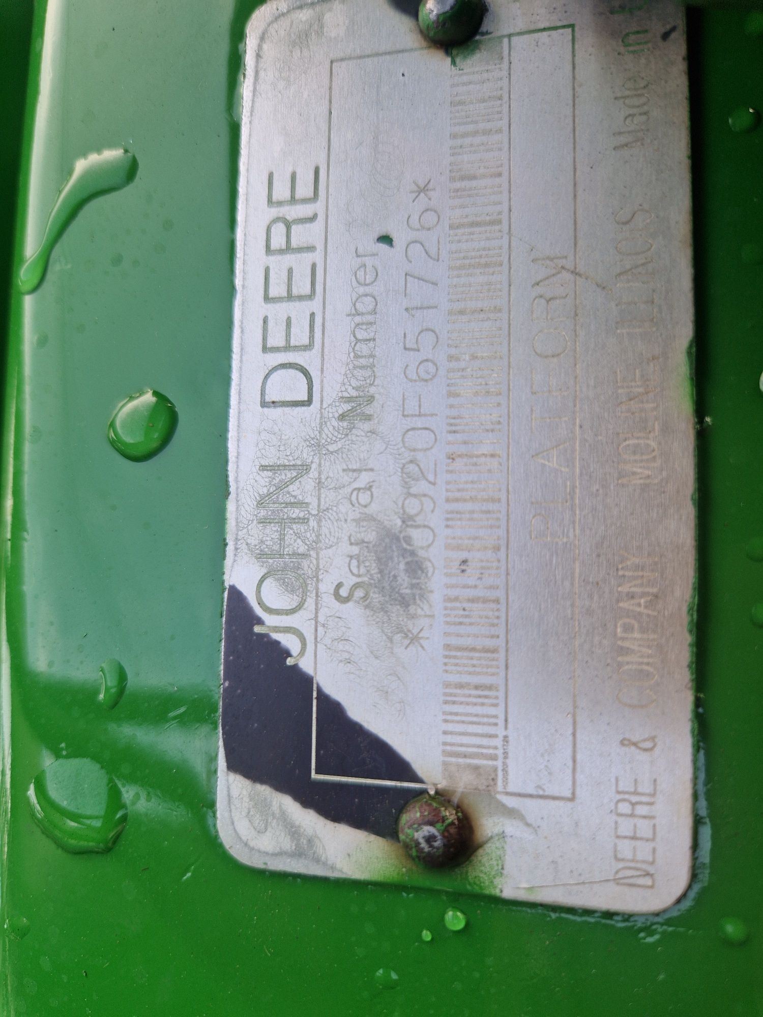жатка John Deere 920f Mega