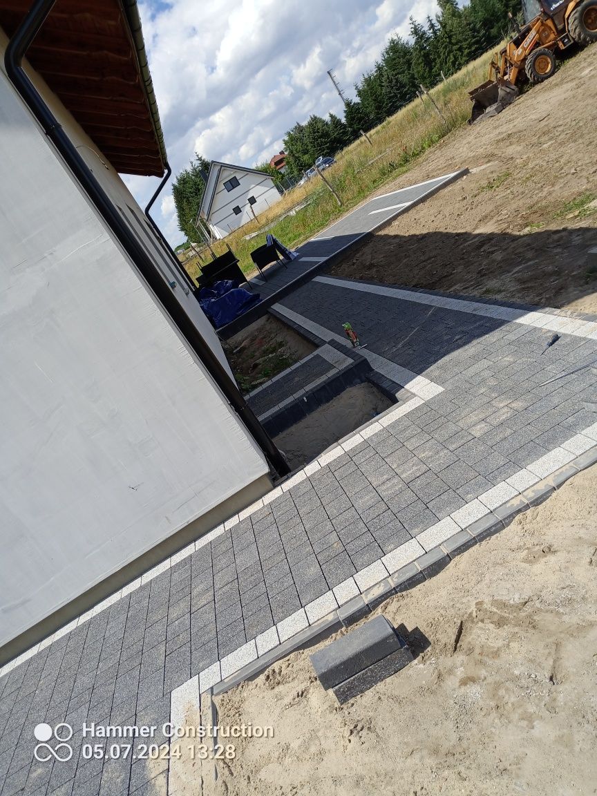 Układanie kostki brukowej , brukarstwo , kostka